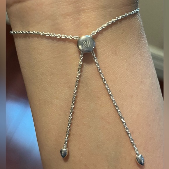 Authentic Monica Vinader Havana Tiny Bar Diamond Friendship Chain Bracelet - Picture 3 of 4